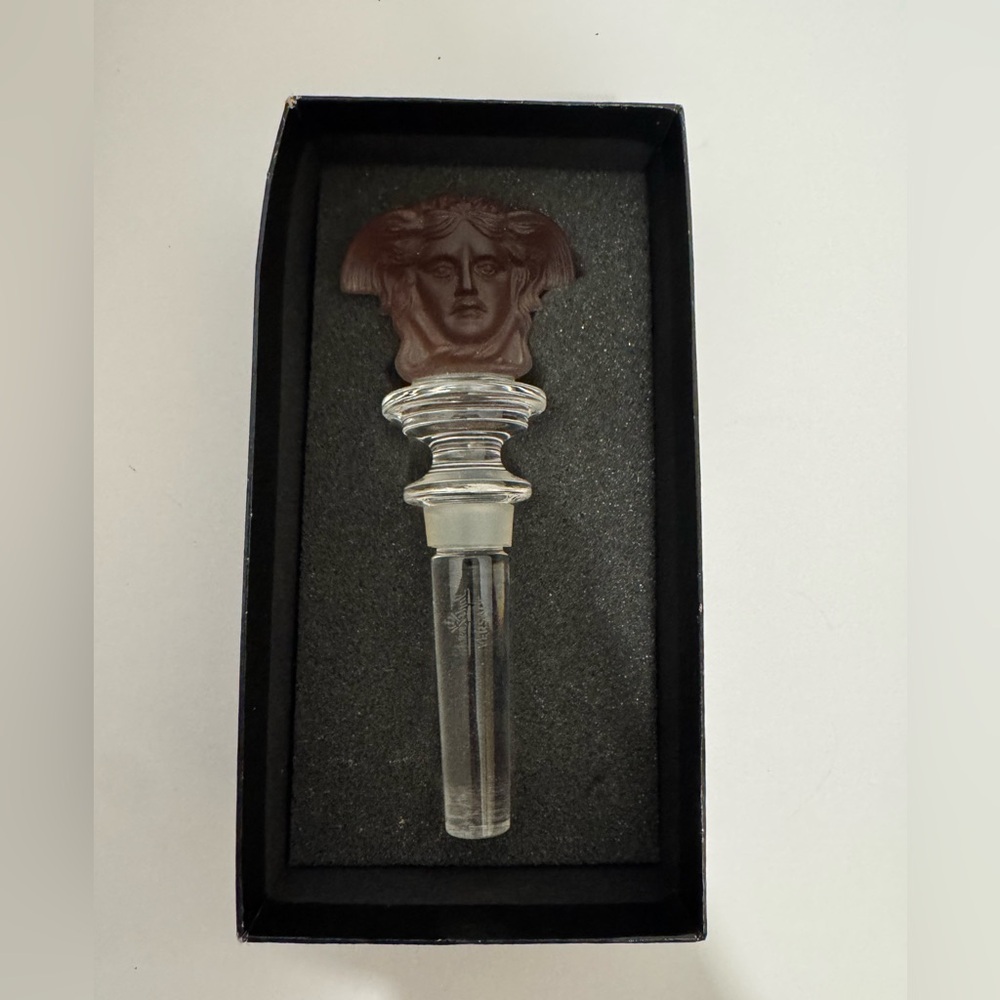 VERSACE By Rosenthal MEDUSA Frosted AMETHYST Bottle Stopper - Vintage 1990’s